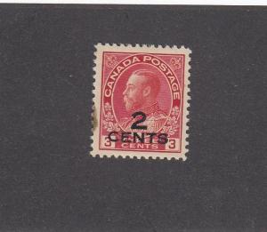 CANADA # 140 VF-MH KGV PROVISIONAL(Stain in Margin) CAT VALUE $40+