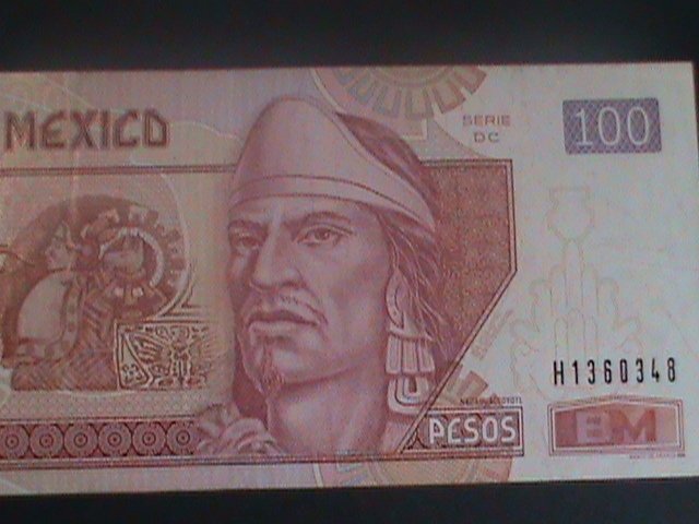 ​MEXICO-2003-BANK OF MEXICO-$100 PESOS LIGHTLY CIRCULATED -VF-LAST ONE-
