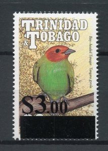 Trinidad & Tobago 2017 MNH Birds Tanager $3.00 OVPT 1v Set Stamps 