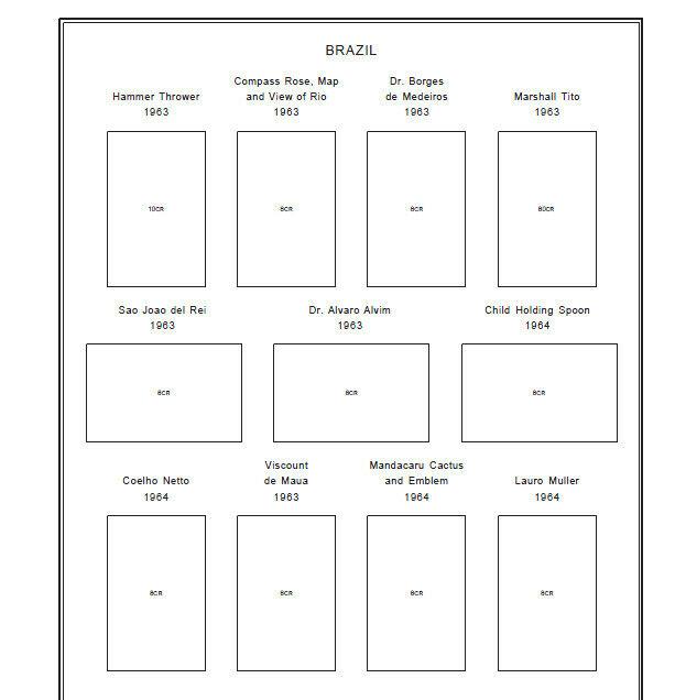 PRINTED BRAZIL 1843-2010 STAMP ALBUM PAGES (466 pages)