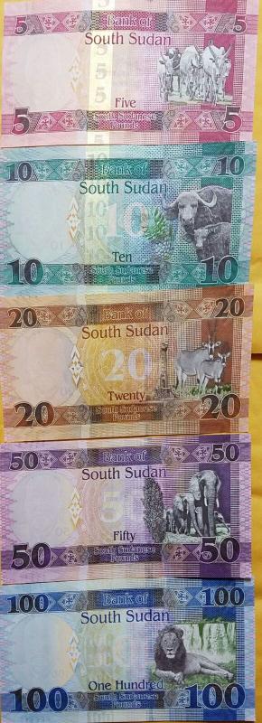 O) 2015 SOUTH SUDAN, BANKNOTE, PAPER MONEY LSD -UNC, POUND  STERLING, PRESIDENT