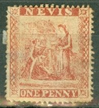 JT: Nevis 9 unused no gum CV $67.50