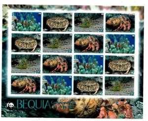 Bequia 2010 - Golden Coral Shrimp - Sheet of 16 Stamps - MNH