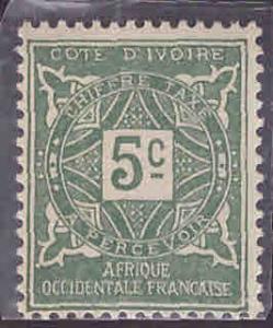 Ivory Coast Scott J9 MH* postage due stamp