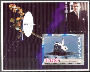 Rwanda 2005 Space Shuttle W. von Braun S/S MNH