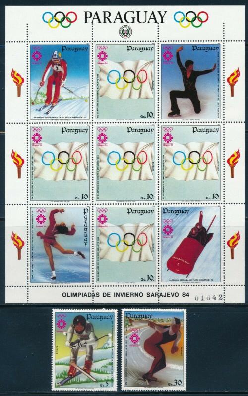 Paraguay - Sarajevo Olympic Games MNH Sports Set C554-6 (1984)