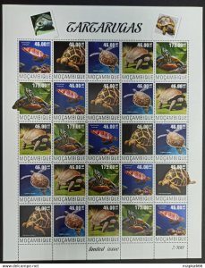 2014 Mozambique Turtles Marine Life Reptiles #7580-84 ! Unique Big Sh ** Qw87