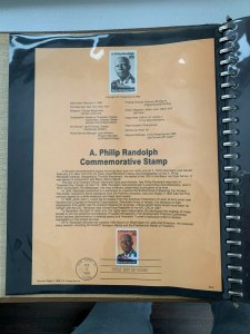 USPS Souvenir Page Scott 2402 1989 Philip Randolph stamp