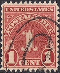 J80A 1 cent Carmine VF used