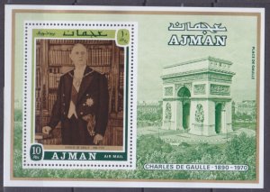 1971 Ajman 661/B221 General de Gaulle 8,00 €