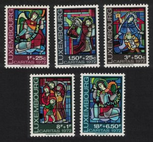 Luxembourg Stained Glass Windows in Cathedral 5v 1972 MNH SG#897-901 MI#853-857