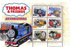 Isle of Man 2021, Thomas & Friends, Christmas 6v m/s, MNH
