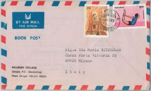 59198 - INDIA - POSTAL HISTORY: COVER to ITALY - MYTHOLOGY sport ATHLETICS-