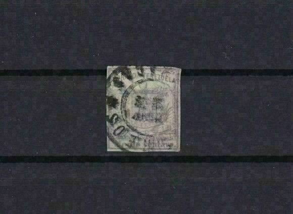 VENEZUELA 1862 IMPERF   STAMP ½ c LILAC  USED  CAT £190      REF 6286