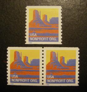 Scott 2902, 5 cent Nonprofit Butte, Pair & Single, MNH