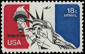 U.S. Scott # C87  1974 18c multi  Statue of Libery ; TAGGED mint-nh- vf