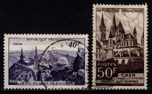 France 1951 Pic du Midide Bigorre & Caen, Set [Used]