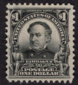 US #311 Exceedingly fresh $1.00 Farragut. Very Fine w/Original Gum. Showpiece!