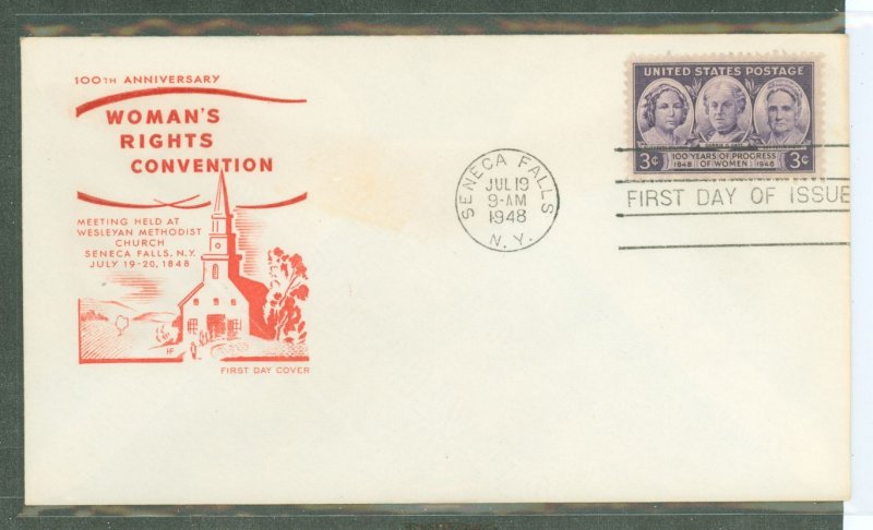 US 959 Progress Of Women, House Of Farnam, FDC, Unaddressed, Crease