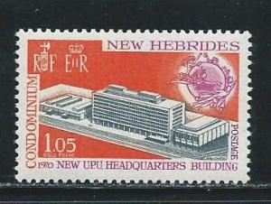 New Hebrides, British 138 1970 UPU Headquarters single MNH