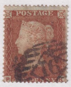 GREAT BRITAIN 3 USED - 1p RED-BROWN QUEEN VICTORIA - BLUE PAPER? - GBR-3