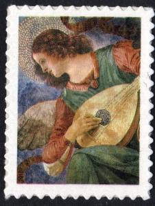 SC#4477 44¢ Christmas: Angel with Lute Single (2010) SA