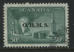 Canada 1950 50 cents Oil Well overprinted OHMS used