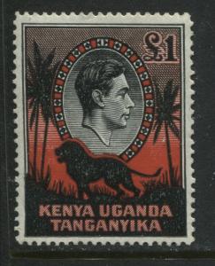 Kenya, Tanganyika, Uganda KGVI 1941 £1 perf 14 unmounted mint NH