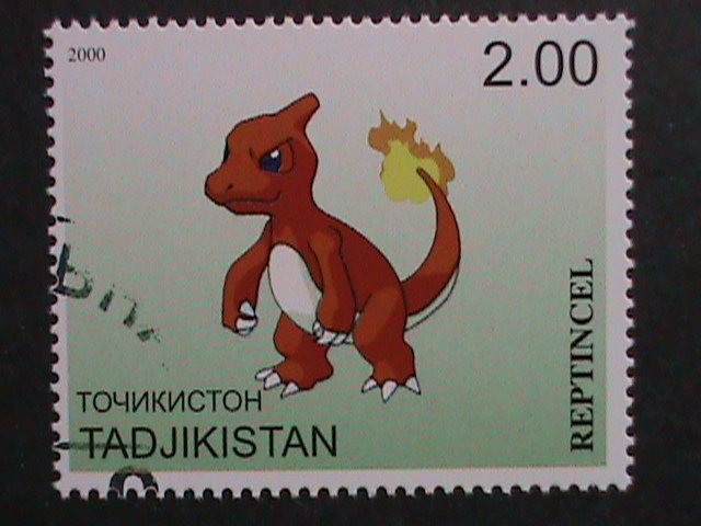 ​TAJIKISTAN -2000 LOVELY FAMPOUS POKEMON CTO FANCY POSTAL CANCEL VERY FINE