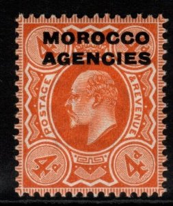 MOROCCO AGENCIES SG35 1912 4d PALE ORANGE MTD MINT