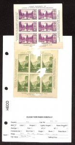 United States, Postage Stamp, #750-751 Mint NH Mt. Rainer Yosemite, 1934 (BF)
