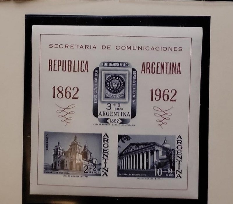 O) 1962 ARGENTINA, OPENING OF THE ARGENTINA 62 PHILATELIC EXXHIBITION, STAMP ...