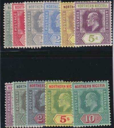 Northern Nigeria 1910-1911 SC 28-38 Mint set