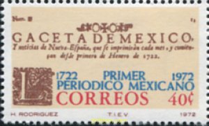 182280 MNH MEXICO 1972 250 ANIVERSARIO DEL PRIMER PERIODICO DE MEXICO
