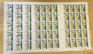 FULL SHEETS Tuvalu 1991 SC 574-7 - South Pacific Games - 4 Sheets of 40 - MNH