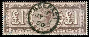 MOMEN: GREAT BRITAIN SG #185 1884 USED LOT #61285