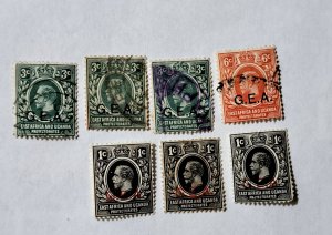 East Africa and Uganda Stamps Official Used