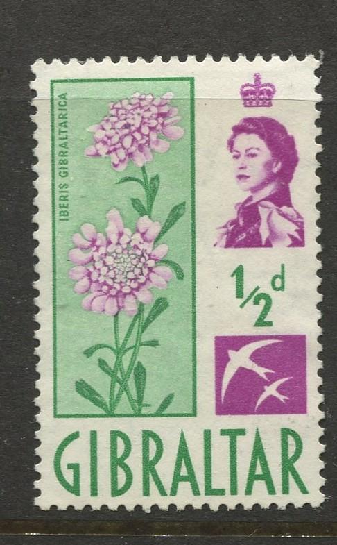 Gibraltar - Scott 147 - QEII Definitive Issue -1960- MH - Single 1/2d Stamp