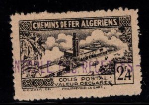 ALGERIA Yvert 85 MH* Chemin de fer Overprinted Railway stamp