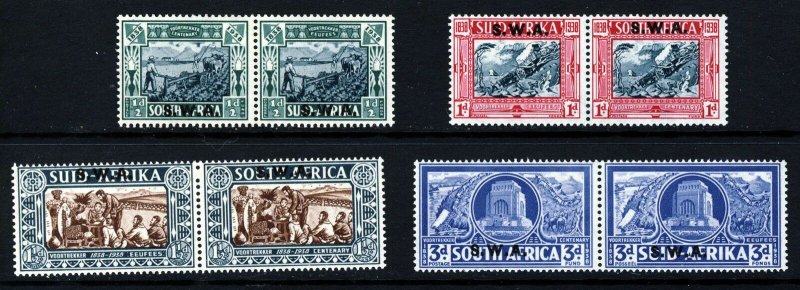 SOUTH WEST AFRICA 1938 Bilingual Voortrekker Centenary Set SG 105 to SG 108 MINT