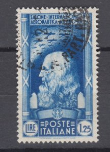 J43992 JL Stamps 1935 italy used #348 da vinci