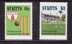 St. Kitts-Sc#230-1- id7-unsed NH set-Sports-Cricket Tourament-1988-