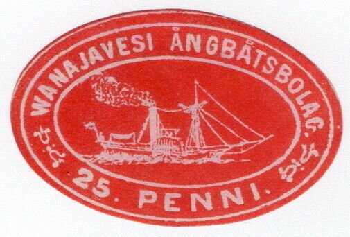 (I.B) Finland Local Post : Wanajavesi Steamship Company 25p