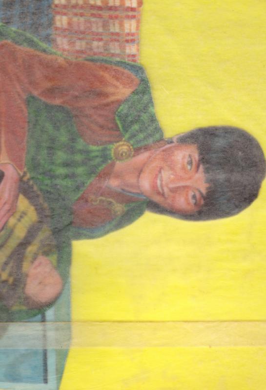Bhutan 1979 Sc# 291a International Year of the Child (ICY) 3 ORIGINAL ARTWORK