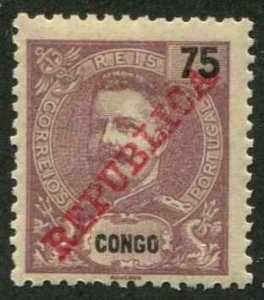 Portuguese Congo SC# 67 King Carlos 75r MH