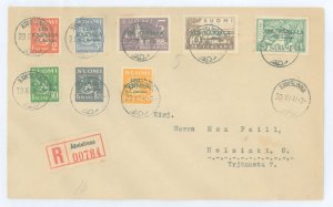 Finland N8-15 1941 Registered Aanislinna-Helsinki