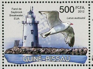 Lighthouses & Birds Stamps Breatwater EUA Larus Audouinii S/S MNH #5852-5855