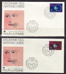 UN Geneva 90-91 Women's Decade Geneva S/2 U/A FDC