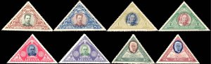 Lithuania Scott C71-C78 Unused hinged.