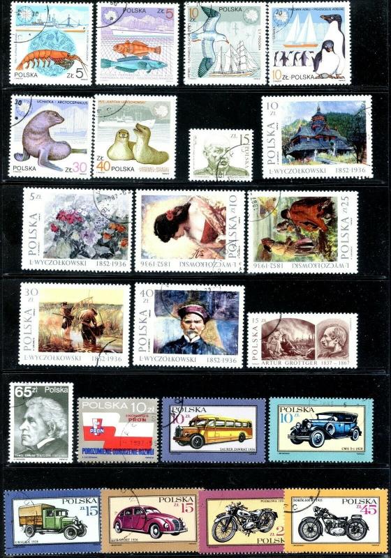 POLAND Sc#2782-2840, B145-6 (55 stamps + 3 SS) 1987 Year Set Complete Used